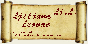 Ljiljana Leovac vizit kartica